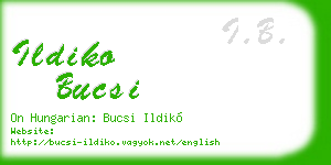ildiko bucsi business card
