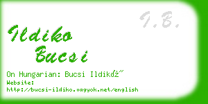 ildiko bucsi business card